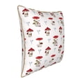 thumbnail image 2 of Fotbe Different Mushrooms Pattern Velvet Decorative Throw Pillow Covers with Elegant Piping, Soft Plush Cushion Cover for Sofa, Bed, Car, Office-18"x18", 2 of 8