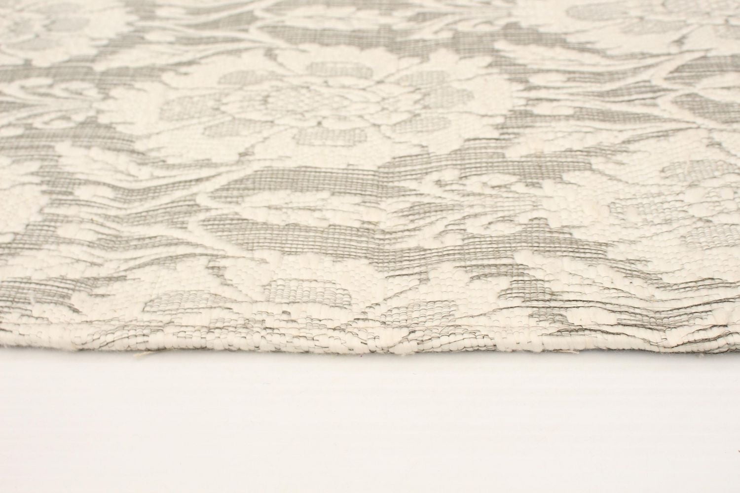 ECARPETGALLERY 3'10" x 6'0" Floral Collage Handmade Area Rug for Living Room, Dining Room and Bedroom in Ivory