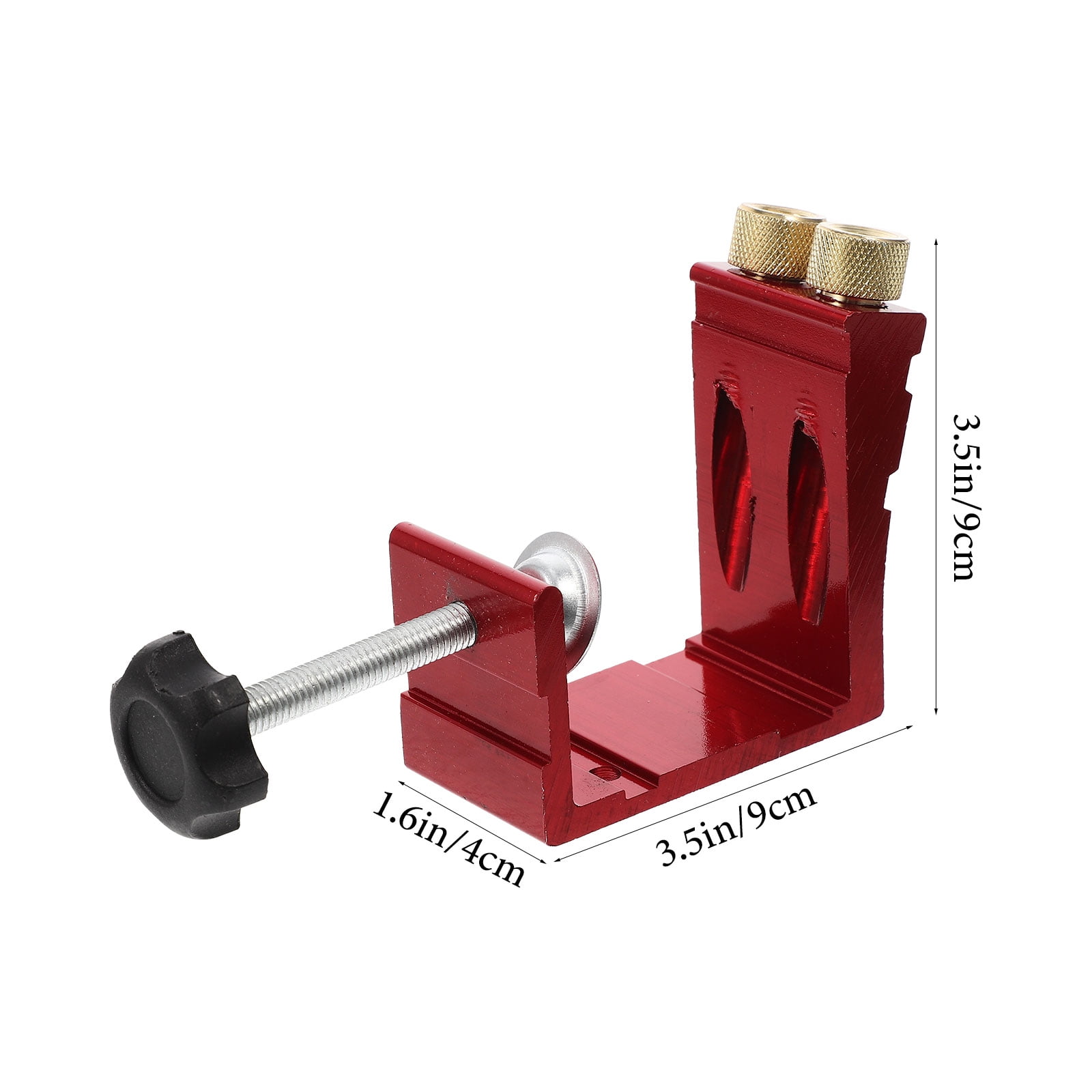 GOOHOCHY 3 Sets Drill Jig Pocket Hole Jig Slanted Hole Opener 9X9CM Red