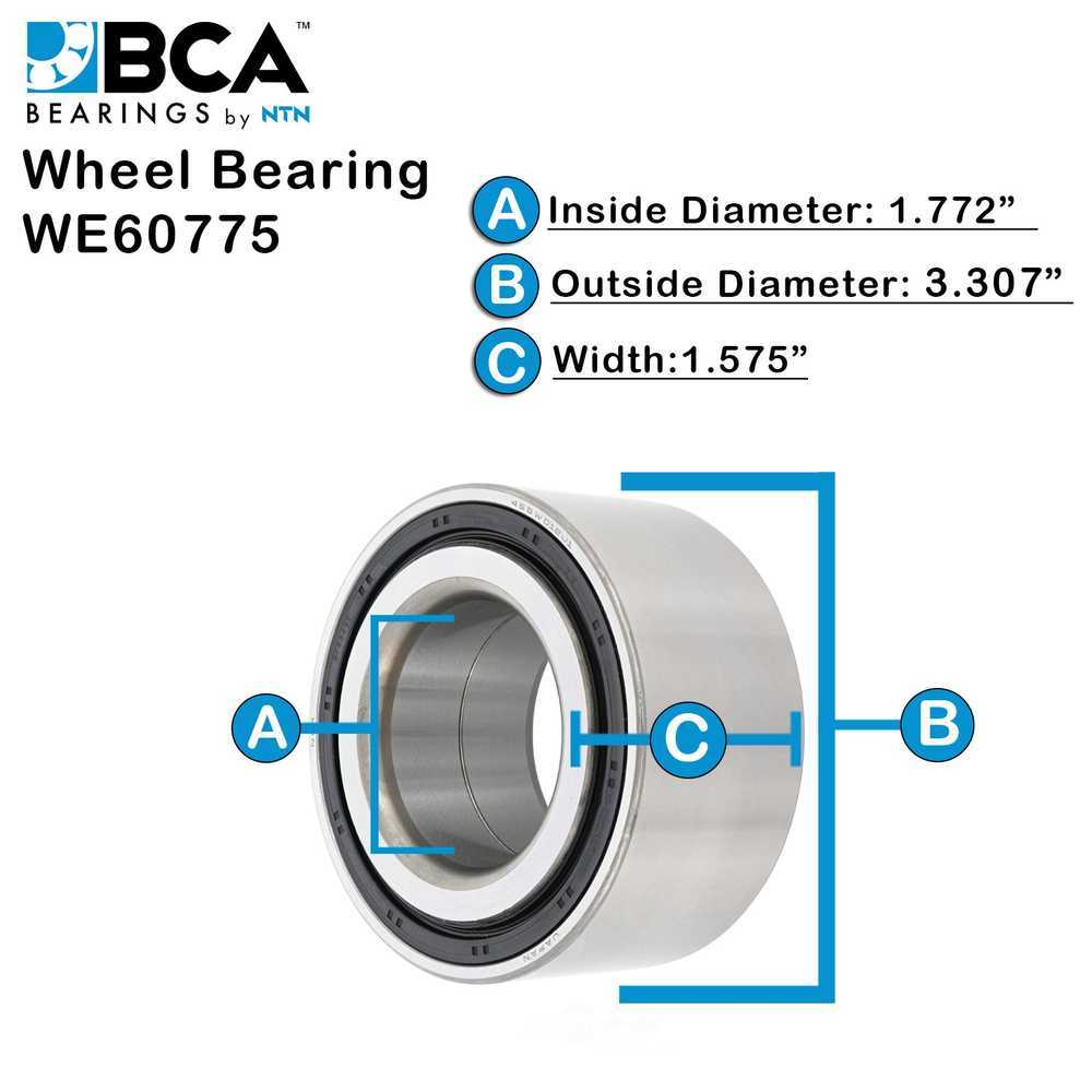 BCA by NTN WE60775 Double Row Angular Unit Bearing