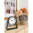 thumbnail image 2 of Infinity Instruments Stirrup Plastic 6" Business/Office Indoor Desktop Clock with Quartz Movement for Accurate Time Keeping, Black, 2 of 7