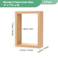 thumbnail image 3 of 2-Pack Dried Flower Frame, 5 x 7 Inch Double Acrylic Wooden Dried Flower Photo Floating Frame [Wood Color], 3 of 7