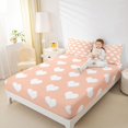 thumbnail image 4 of Homewish Love Heart Print Full Size Sheets 4-Piece for Female Men Adults,Orange White Breathable Bed Sheets,Romantic Valentine's Day Lightweight Sheet Sets,Microfiber Bedroom Decor, 4 of 7