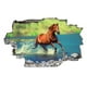 thumbnail image 3 of Calcomanías de pared autoadhesivas de PVC con forma de caballo en 3D, 3 of 3
