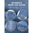 thumbnail image 5 of DOKOTOO Jeans for Women Stretchy Straight Leg Distressed Washed Comfort Fit Trendy Frayed Raw Hem Ankle Pants (Plus Size Available), 5 of 8