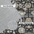 thumbnail image 6 of Aoile Vintage Area Rug 5x7, Washable Rug Low Pile Non-slip Floral Distressed Mat for Living Room Bedroom Dining Room Home Decor, Black, 6 of 8