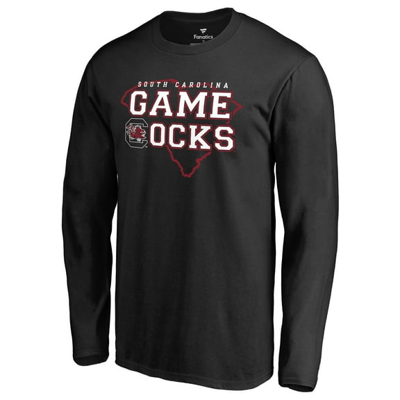 Men's Black South Carolina Gamecocks Hometown Collection State Long Sleeve T-Shirt