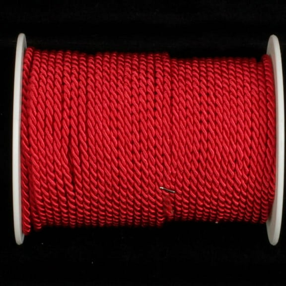 Red Braided Cording Craft Ribbon 0.2" x 55 Yards