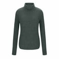 thumbnail image 3 of Women's Fitted Turtleneck Tops, Ribbed Knitted Base Layer, Soft and Warm Undershirts, 3 of 9