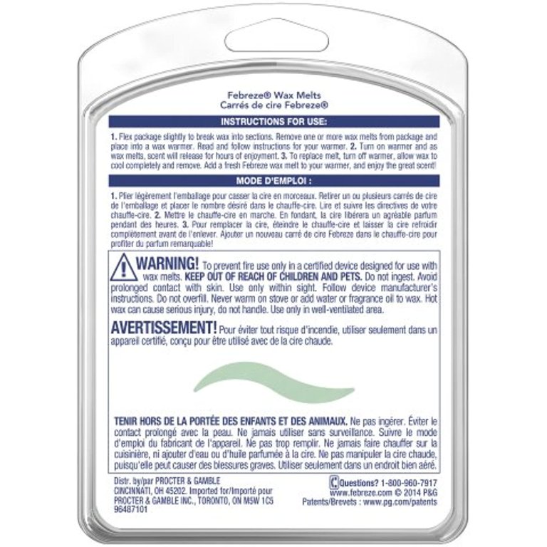 Febreze Wax Melts Meadows & Rain Air Freshener (1 Count, 2.75 Ounce)