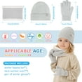 thumbnail image 6 of Toddler Kids Winter Hat Scarf Gloves Set Cold Weather Beanie Hats Fleece Neck Warmer for 4 5 6 7 8 Year Old Boys Girls Gifts, 6 of 6