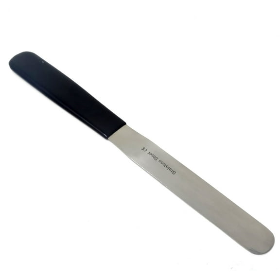 Stainless Steel Lab Spatula with Polyvinylchloride (PVC) Comfort Handle, 8" Blade, 1.25" Blade Width, 12.4" Total Length