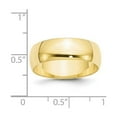 thumbnail image 2 of 10k Yellow Gold Solid Polished Lightweight 7mm Ltw Half Round Band Size 6 Ring Ring for Women and Men, 2 of 2