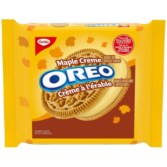 OREO, Maple Creme Sandwich Cookie, Made with Real Quebec Maple Syrup, 261 g
