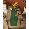 thumbnail image 4 of Vintage Blackish Green Short Table Runners 48 Inches, Cotton Linen Fabric Table Runner Dresser Scarf, Farmhouse Retro Beige Solid Color Tablerunner for Party/Kitchen/Dinner/Wedding Decor 13''x48'', 4 of 7