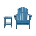 thumbnail image 2 of Adirondack Chair with Square Side Table Included for Outdoor Patio Garden Porch Seating, Pacific Blue, 2 of 6