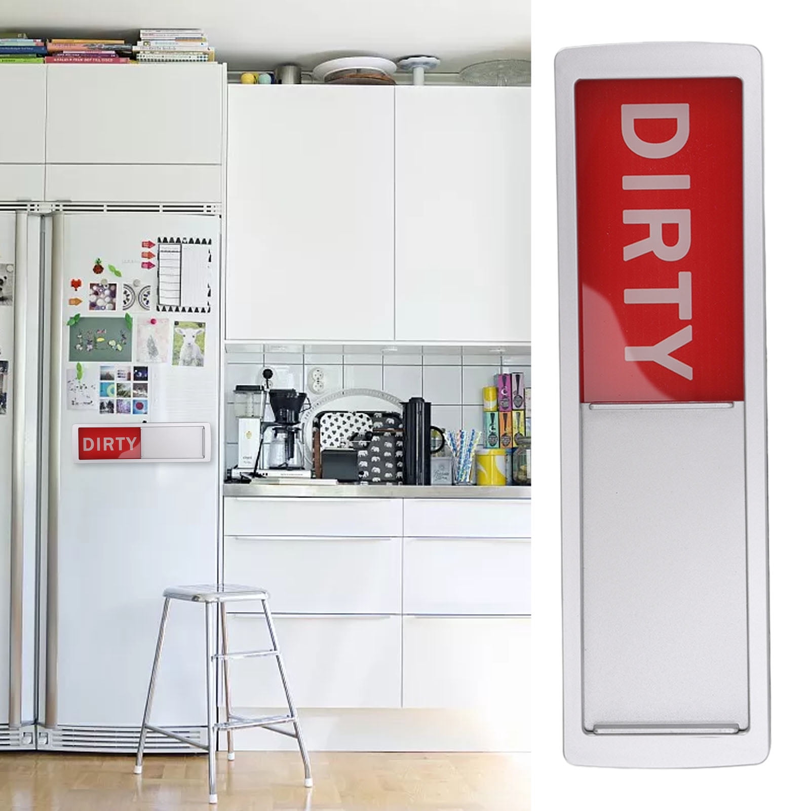 Dishwasher Magnet, Intimate Gift Bold Text Beautiful Appearance Easy To Read Dishwasher Magnet Clean Dirty Sign Practical  For Home