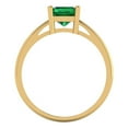 thumbnail image 4 of Clara Pucci 14K Yellow Gold 2ct Emerald Solitaire Ring for Women, 4 of 8
