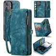 thumbnail image 1 of Wallet Case for iPhone 16 Plus, Zipper Purse Folio Leather Wallet with Card Holder Wrist Strap Detachable Magnetic Shockproof Protective Back Case for iPhone 16 Plus 6.7 inch, 1 of 9