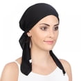 thumbnail image 4 of Chemo Headwear Pre Tied Head Scarf Headwraps Lightweight Turban Beanie Cap for Women, 4 of 6
