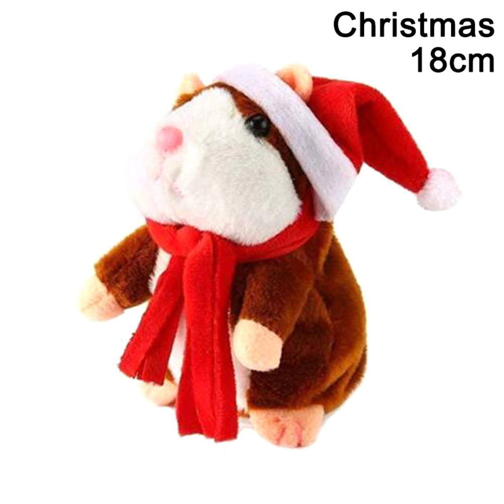 Colorful Light Brown UN3F Recording Electric Hamster Talking Nodding Toy 