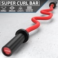 thumbnail image 2 of Synergee Commercial Super Easy Curl Olympic Bar Red Cerakote with Powder Coated Black Bushings Excellent for Bicep Curls and Triceps Extensions, 2 of 7