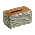 thumbnail image 3 of Dispensador de papel con tapa para caja de pañuelos, elegante y rectangular, accesorios para baño. Verde, 3 of 8
