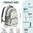 thumbnail image 4 of Jack Russell Terrier and Dog Paw Print Backpack for School, Cute School Bag with Adjustable Shoulder Straps and Padded Back, 16.9"x12.6"x5.9", 4 of 4