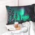 thumbnail image 4 of Fotbe Northern Lights 2 Funda de Almohada Decorativa Estilo Occidental, Lujo en Algodón, Fundas para Almohadas King, Cojín Estampado para Decoración del Hogar-16"x24", 4 of 6