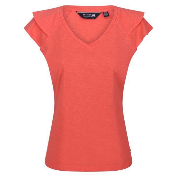 Regatta - Camiseta Ferra Volante para Mujer (Melocotón Bloom)