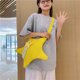 thumbnail image 3 of Bolsa De Hombro Bolso de hombro de estrella Bolso de viaje de lona Bolso bandolera de gran capacidad con borlas (Amarillo), 3 of 8