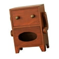 thumbnail image 3 of Mini armario de almacenamiento con cajón en forma de robot, diseño retro, regalo de cumpleaños, de madera. Marrón, 3 of 9