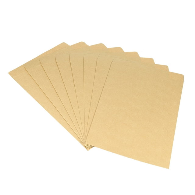 Unique Bargains 7# Blank Envelopes Paper Storage Greeting Card Holder, Yellow 100 Pack