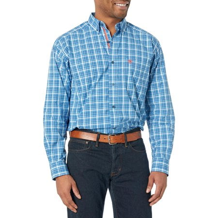 Ariat Men's Pro Series Leyton Classic Fit Shirt Light Blue 3X-Large