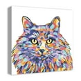 thumbnail image 2 of Creative Products Watercolor Long Hair Cat 20x20 Canvas Wall Art, 2 of 5