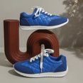thumbnail image 5 of Womens Trainer Running Walking Shoes Casual Anti Slip Retro Fashion Quilted Low Wedge Sneakers Lace up Athletic Tennis Shoes, 5 of 7