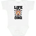 thumbnail image 3 of Inktastic Life is Better with a Corgi Boys or Girls Baby Bodysuit, 3 of 5