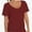 Wine red, variant on Women's Oversized T Shirts Tees Half Sleeve V Neck