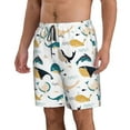 thumbnail image 2 of Logiee Cute Whale Print Mens Swim Trunks Quick Dry Board Shorts,Breathable Hawaii Beach Shorts Swimwear Bathing Suits-X-Large, 2 of 6