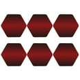 thumbnail image 2 of Balery 6 Pcs Red Geometricleather Coasters Set, Drink Table Cup Coasters For Living Room Kitchen Coffee Decor, 2 of 9