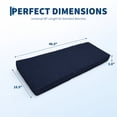 thumbnail image 2 of Garvee 48"x18" Outdoor Bench Cushion Water-Resistant Non-Slip with Ties for Porch Sofa Settee, Blue, 2 of 8