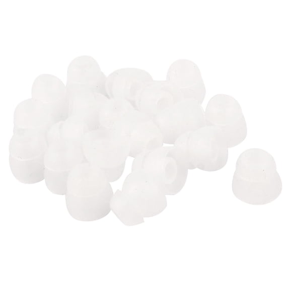 20pcs Silicone Double Flange Ear Tips Earbud Headphone Earphone Cover Replacement