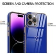 thumbnail image 3 of Compatible with iPhone 14 Pro Max 6.7 Inch for Women Girls Luxury Plating Love Heart Cute Phone Cover Slim Soft TPU Shockproof Anti-Scratch Case for iPhone 14 Pro Max-Blue, 3 of 10