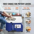 thumbnail image 2 of Pottery Wheel for Adults, 350W 11in Clay Wheel Machine, Adjustable Speed, Pedal Control, Detachable Basin & Tool Kit, DIY Ceramics, Blue, 2 of 7