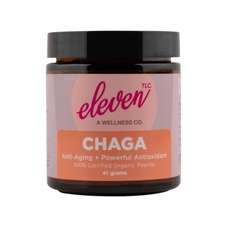 Eleven TLC A Wellness, Organic Chaga Mushroom Powder, Antioxidant, AntiAging Superfood (20 Servings, 41 Grams)
