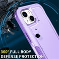thumbnail image 5 of Allytech iPhone 14 Plus Cover, iPhone 14+ Case Cover, Heavy Duty Drop Protection Full Body Rugged Shockproof 3-Layer Military Protective Durable Case Cover for Apple iPhone 14 Plus 6.7" 2022, Purple, 5 of 8