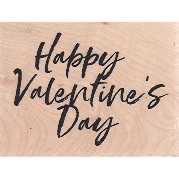 Happy Valentine's Day Wood Mounted Rubber Stamp (E20405)