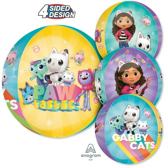 16 inch Gabby'S Dollhouse Orbz Foil Mylar Balloon - Party Supplies Decorations