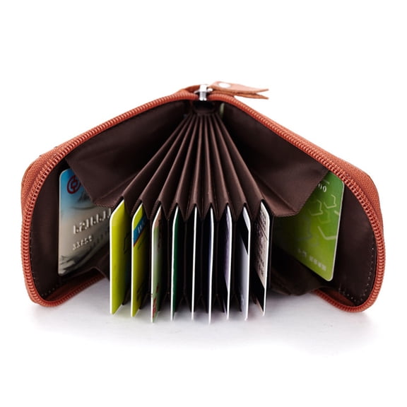 WRISTBIQUE Men's Credit Card Holder Wallet with Zip, Card Case for Secure Storage
