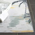 thumbnail image 4 of SAFAVIEH Malibu Florence Leaves Polyester Machine Washable Area Rug, Ivory/Taupe, 4' x 6', 4 of 11